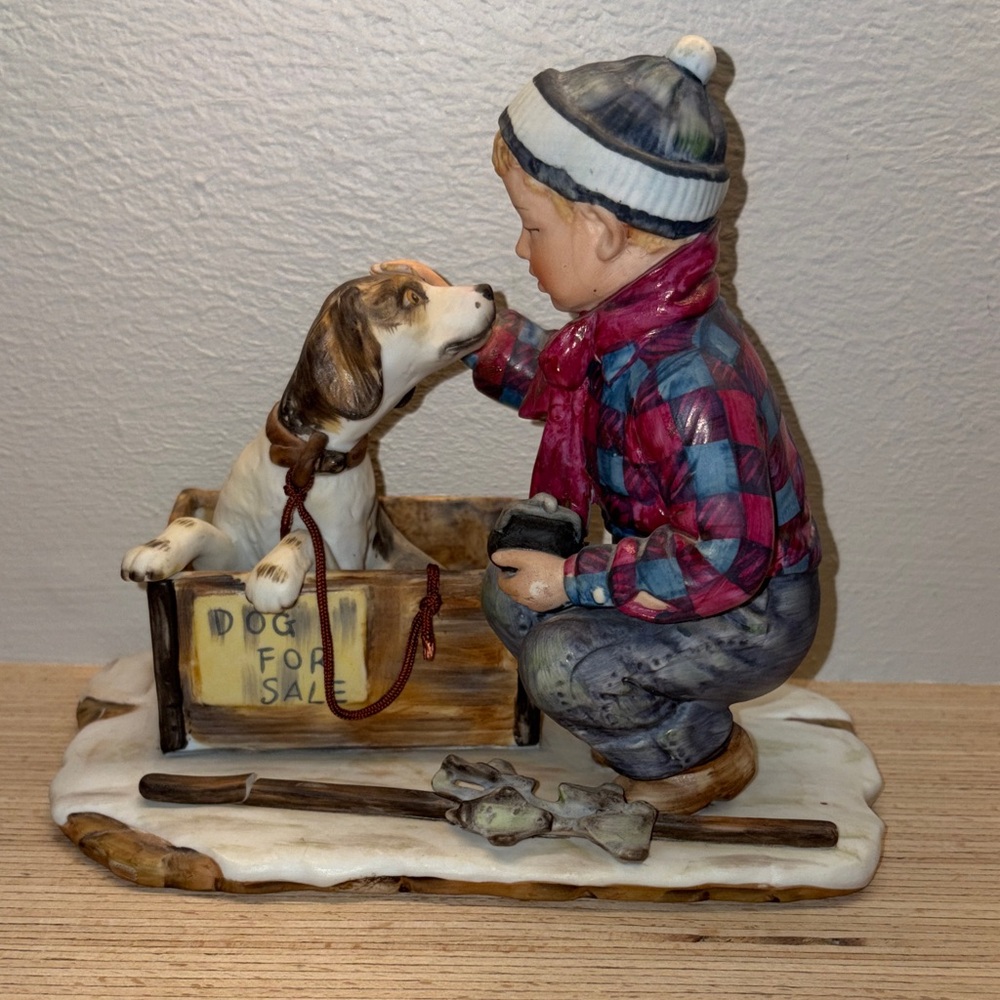 Gorham 4 Seasons, Winter - A Boy Meets his Dog